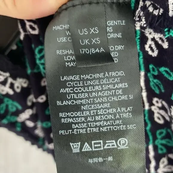 NWOT MAEVE Anthropologie Top XS”Cammie”Embroidery Lace-Crochet V Flare Flounce - Picture 4 of 5